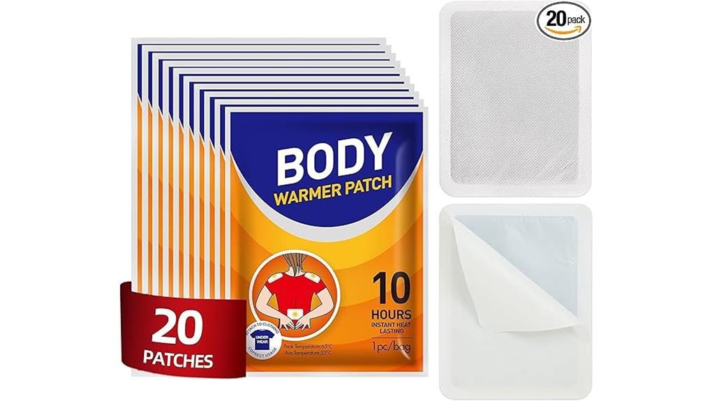 portable 10 hour 20 pack patches