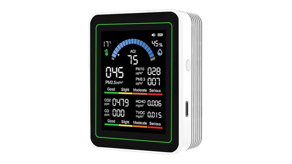 portable 10 in 1 air monitor