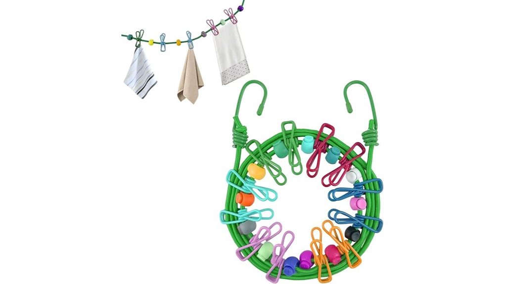 portable 12 clip travel line