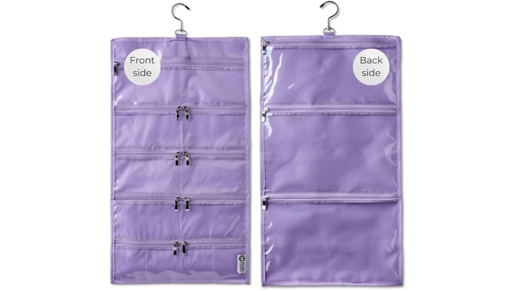 portable 14 pocket makeup organizer