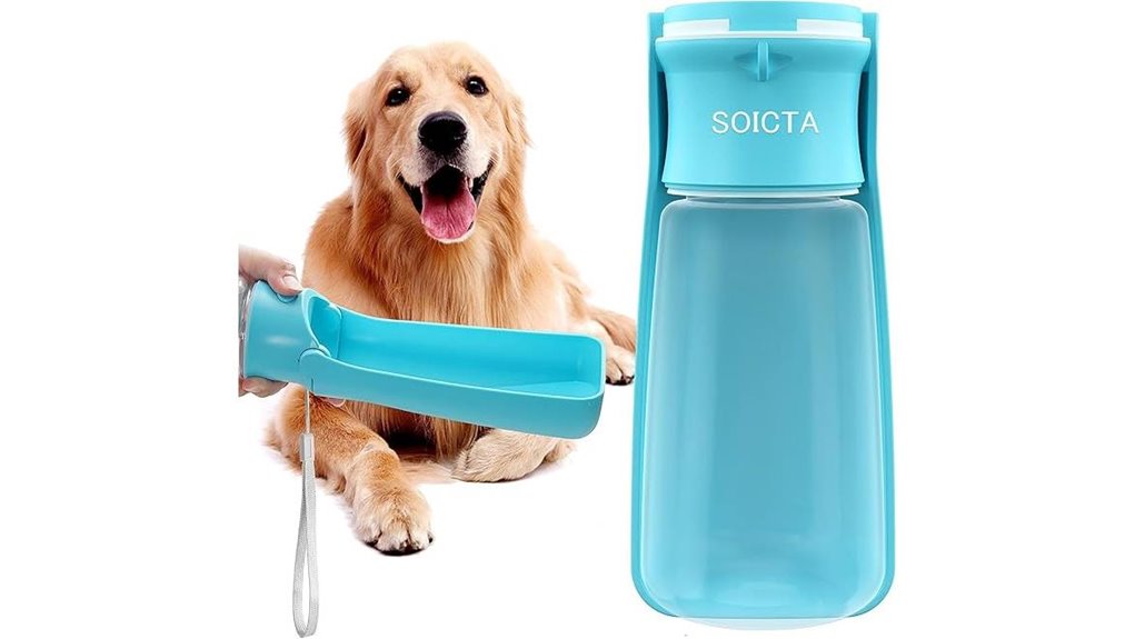 portable 19oz blue dog
