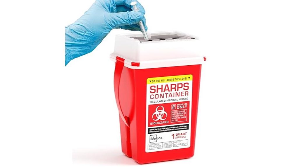 portable 1quart sharps bin