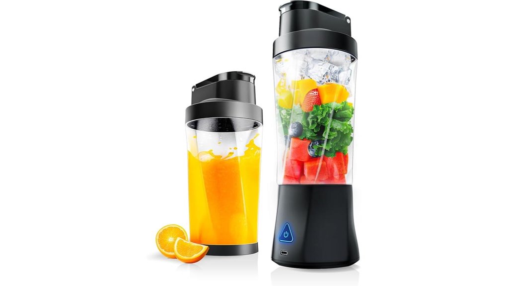 portable 24oz 6 blade blender