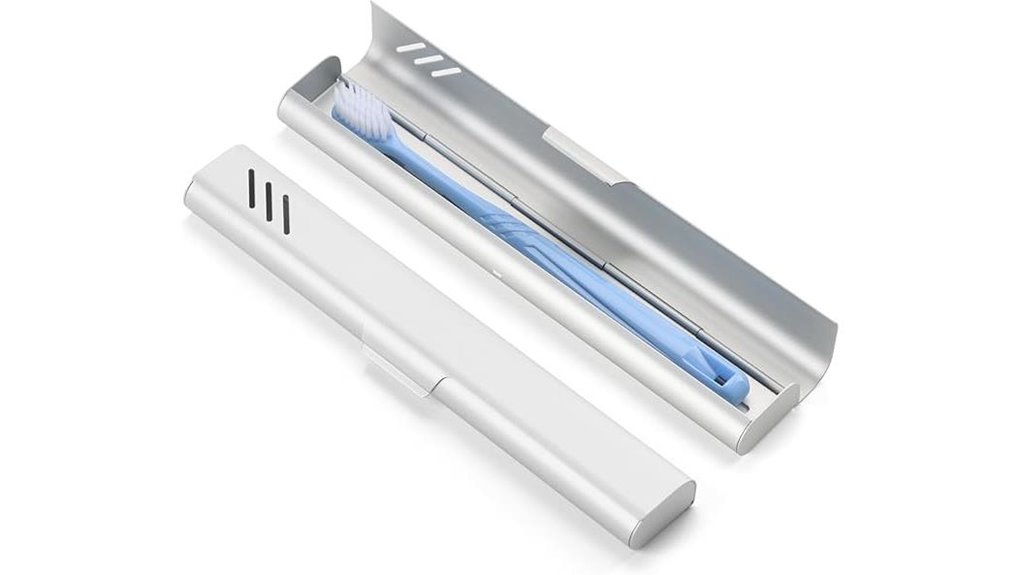 portable aluminum toothbrush case