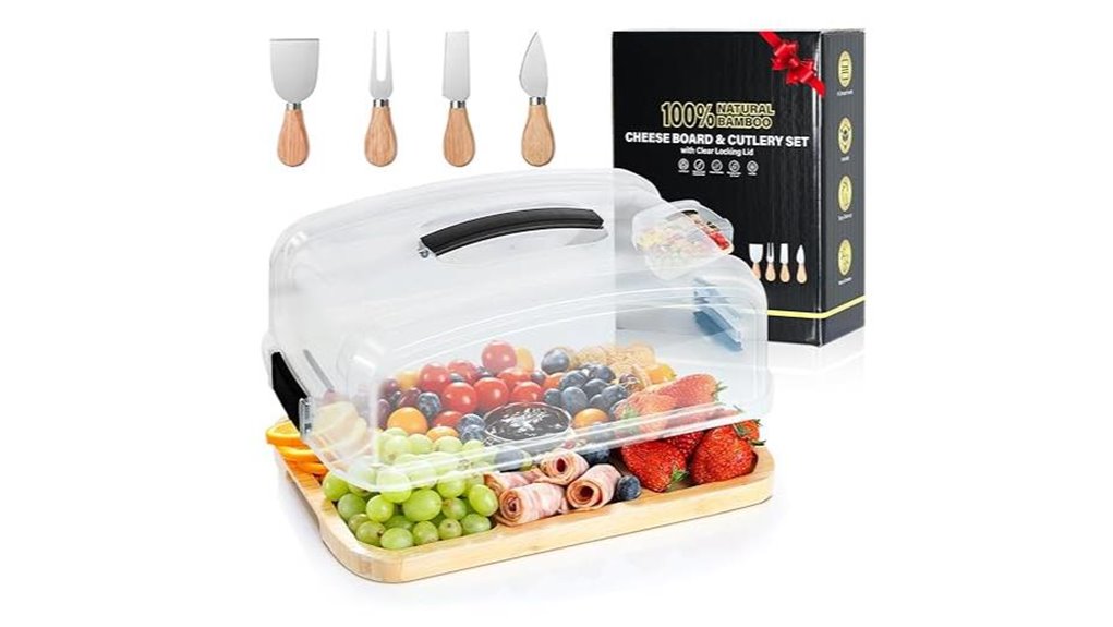 portable bamboo charcuterie board