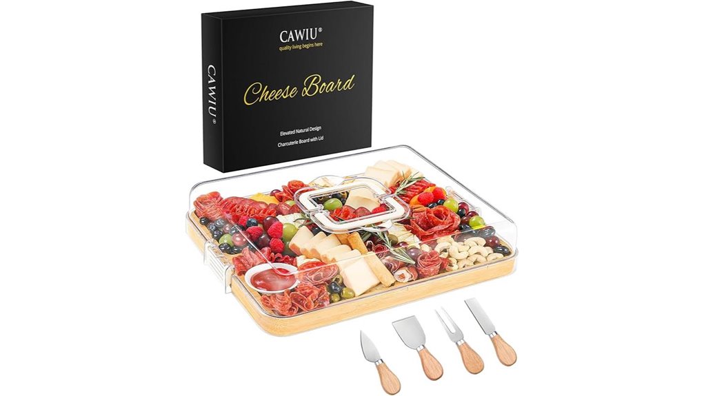 portable bamboo charcuterie set