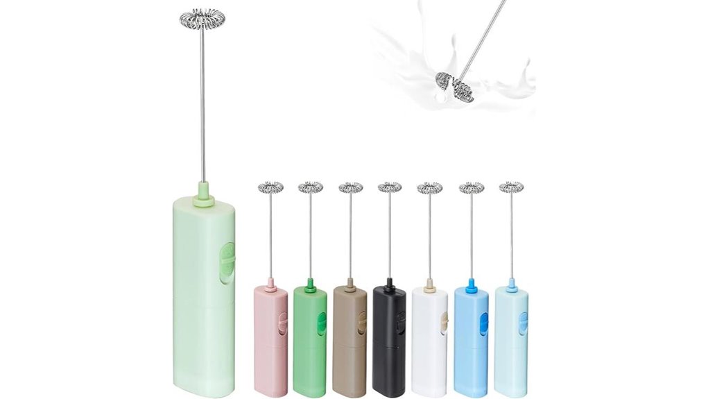 portable battery powered mini frother