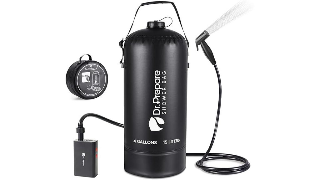 portable camping shower pump