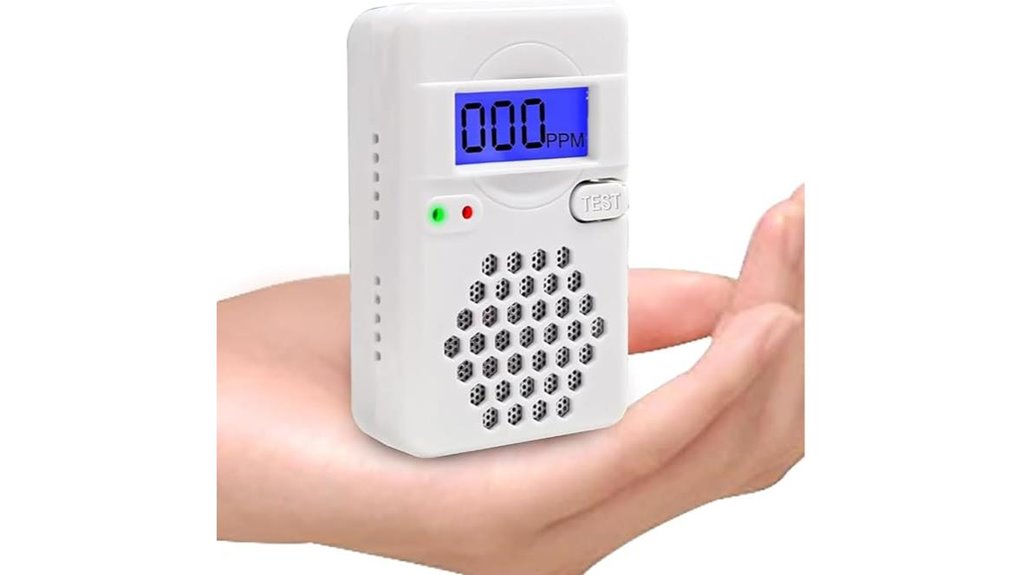portable co detector lcd