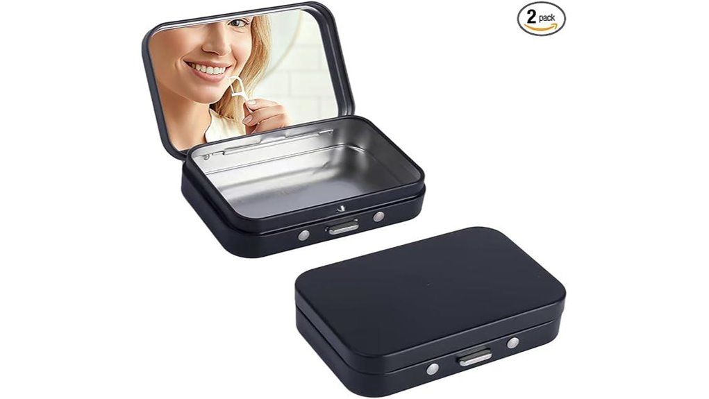 portable dual floss mirror