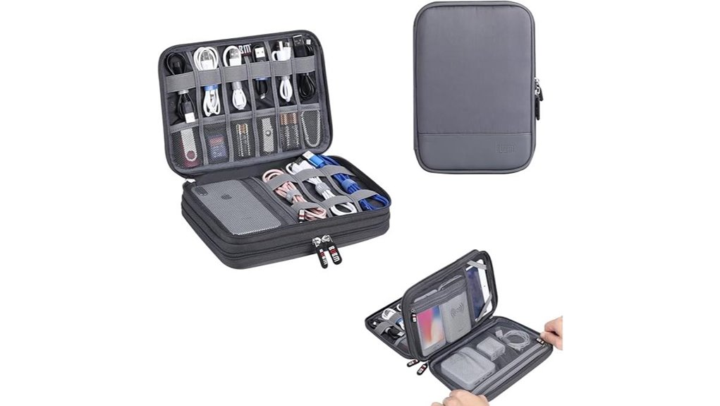 portable dual layer cable bag