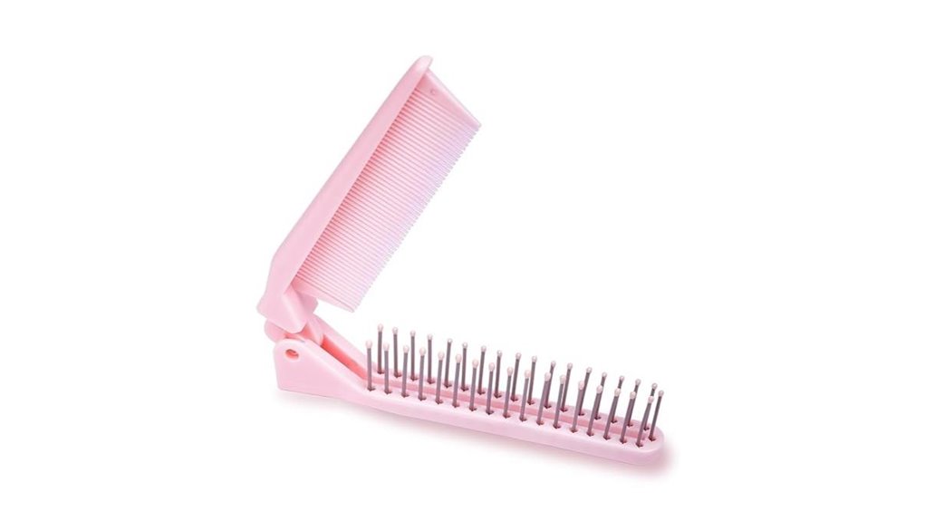 portable foldable mini hairbrush