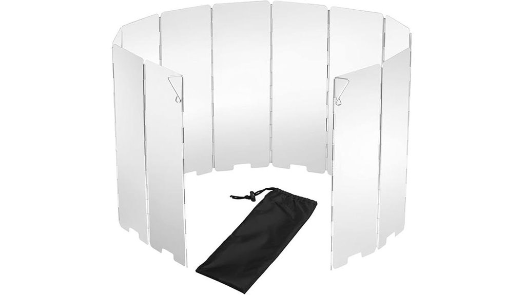 portable folding 12 plate windscreen