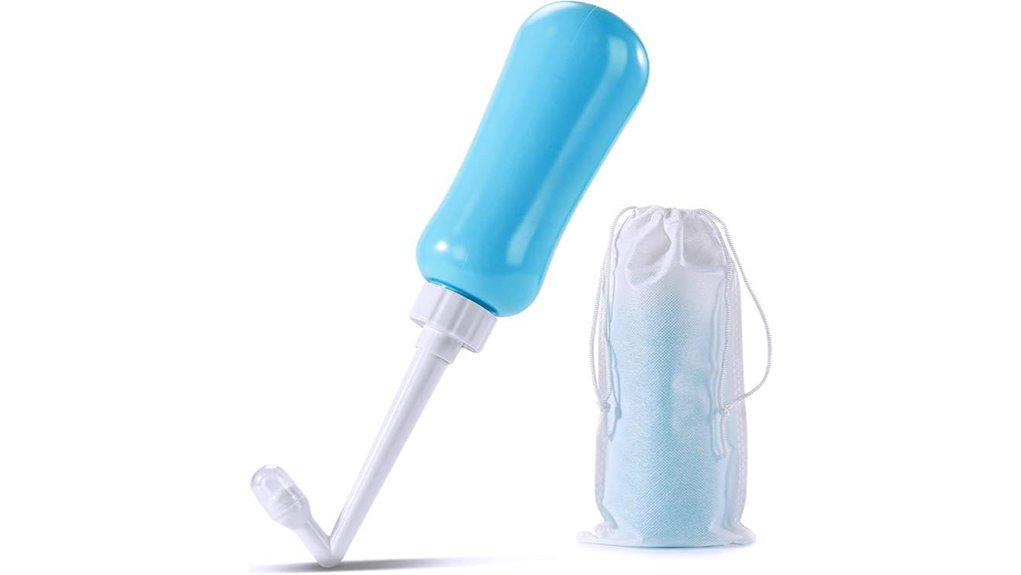portable handheld blue bidet