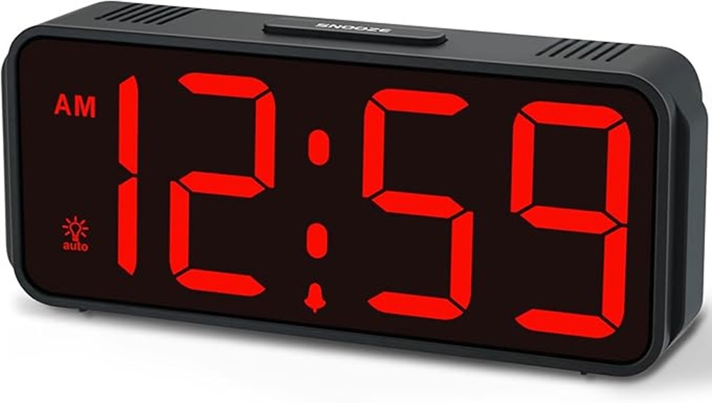 portable led alarm clock