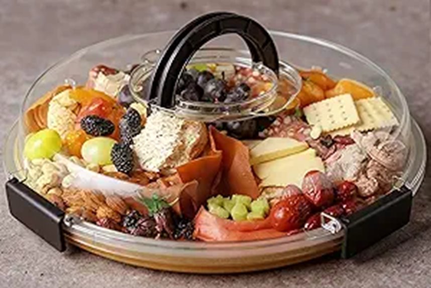 portable round charcuterie board