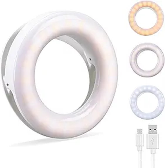 portable selfie ring light