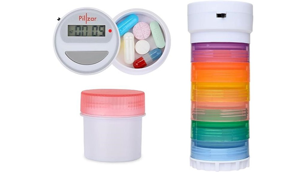 portable stackable pill timer