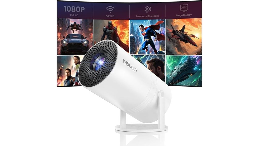 portable wifi 1080p projector