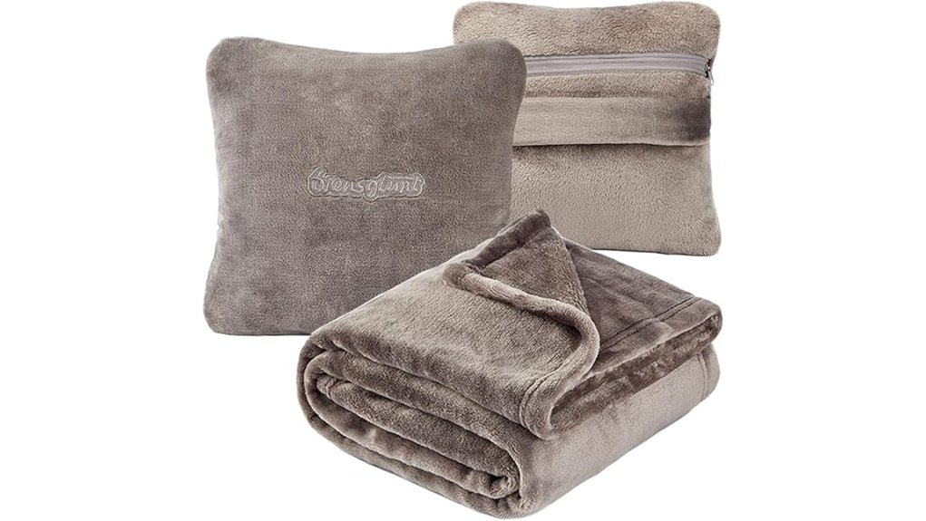 premium 2 in 1 travel blanket