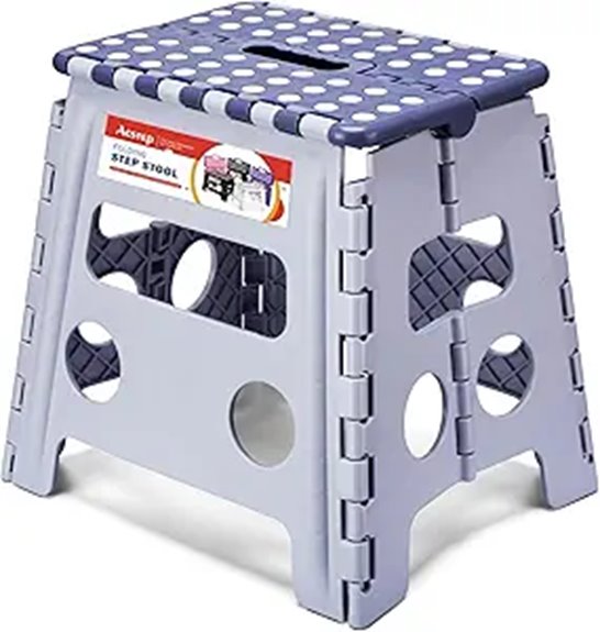 purple 300lb folding stool