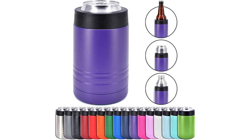 purple 4 in 1 double wall cooler