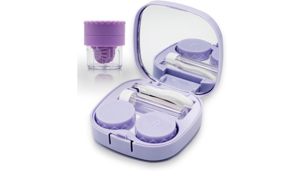 purple travel contact kit