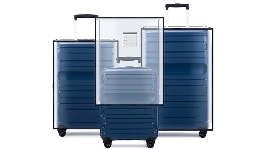 pvc 3 pack luggage covers