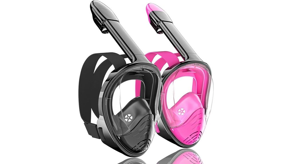 qingsong camera mounted full face snorkel