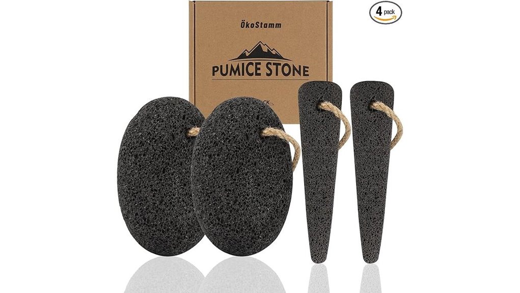 quad natural pumice exfoliators