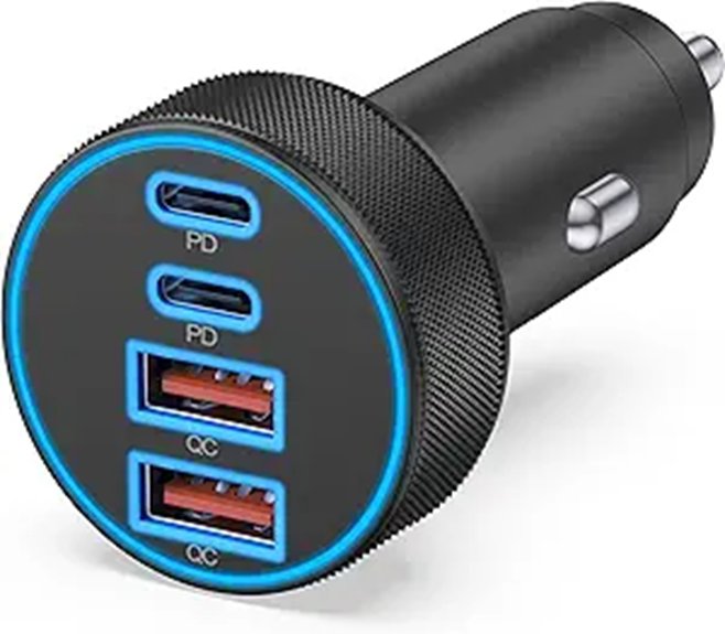 quad port 90w usb c charger