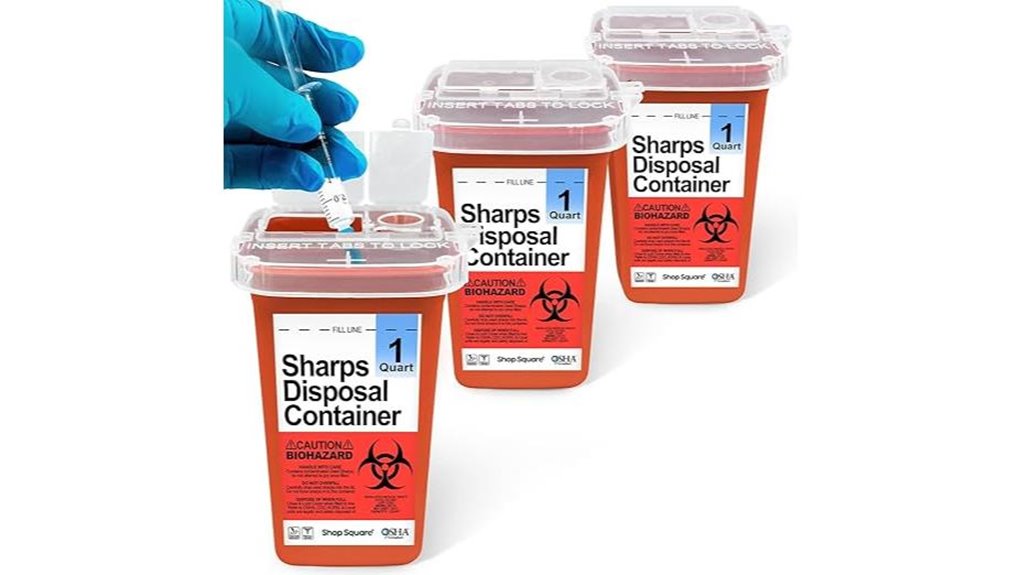 quart sharps container set