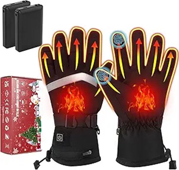 rechargeable 3 level heated gloves