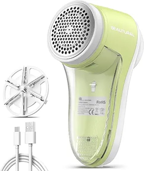 rechargeable fabric 6 leaf shaver