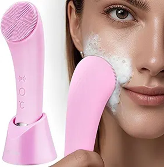 rechargeable heated facial brush