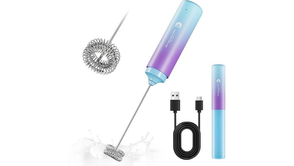 rechargeable milk frother whisk
