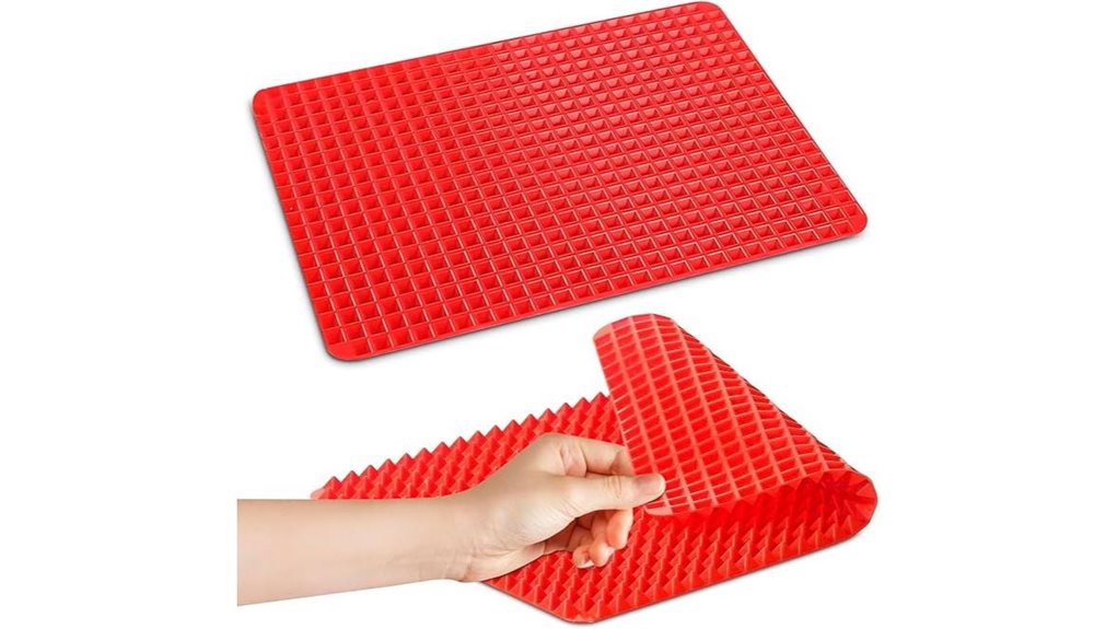 red silicone non stick mat