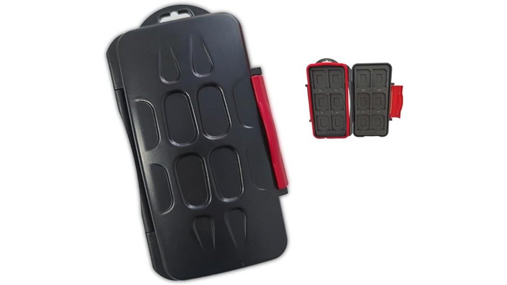 red waterproof 24 card case
