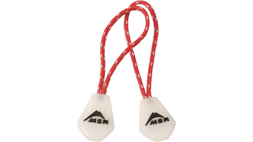 red white zipper pulls
