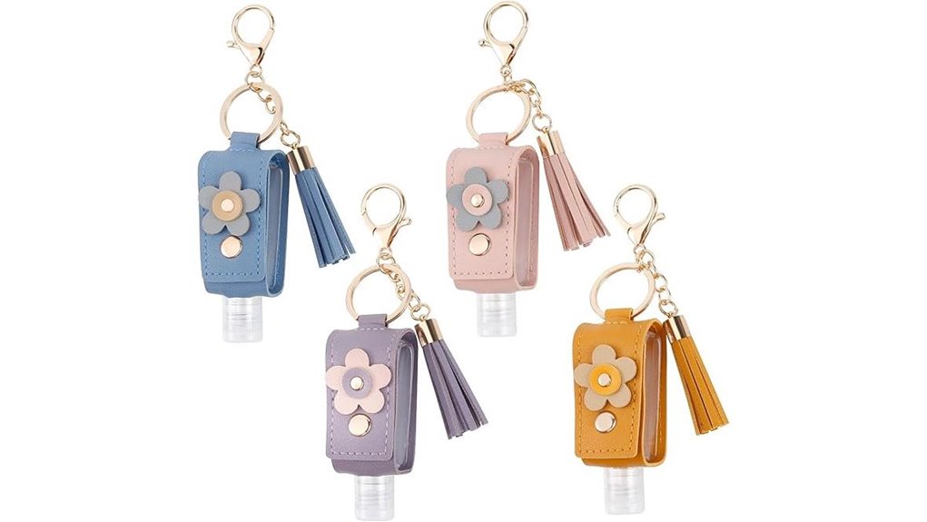 refillable 30ml sanitizer keychain