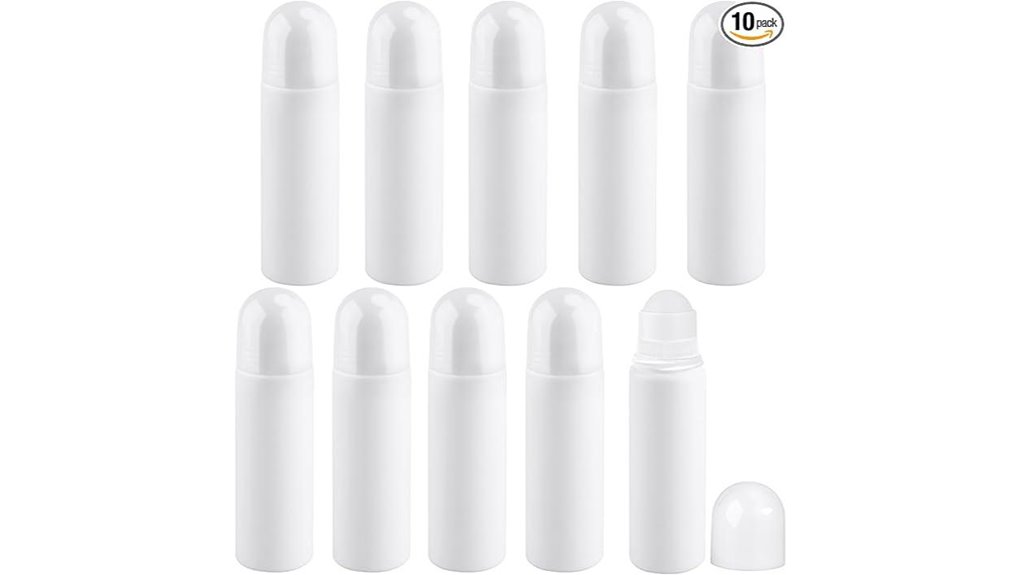 refillable white 100ml roll ons