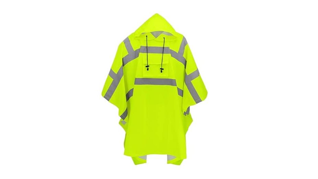 reflective waterproof hooded poncho
