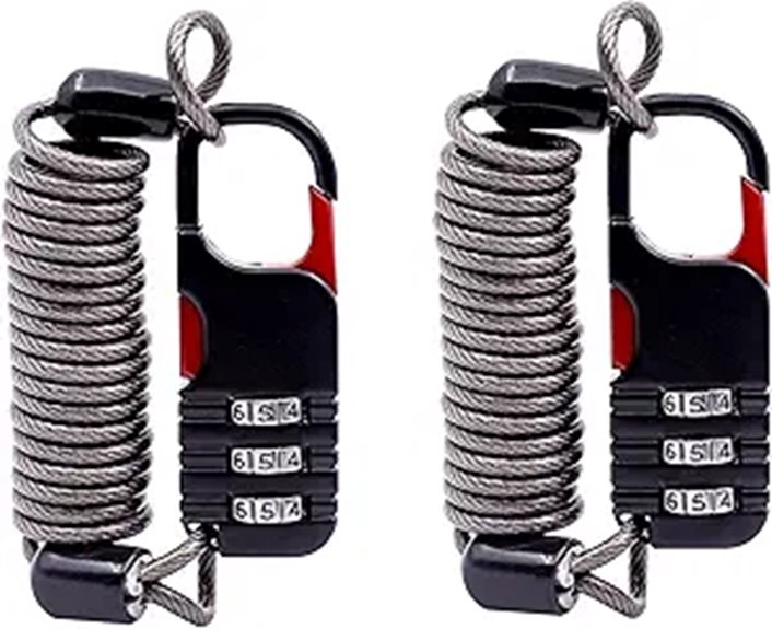 retractable 3 foot ski lock