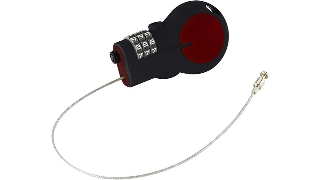 retractable steel luggage lock