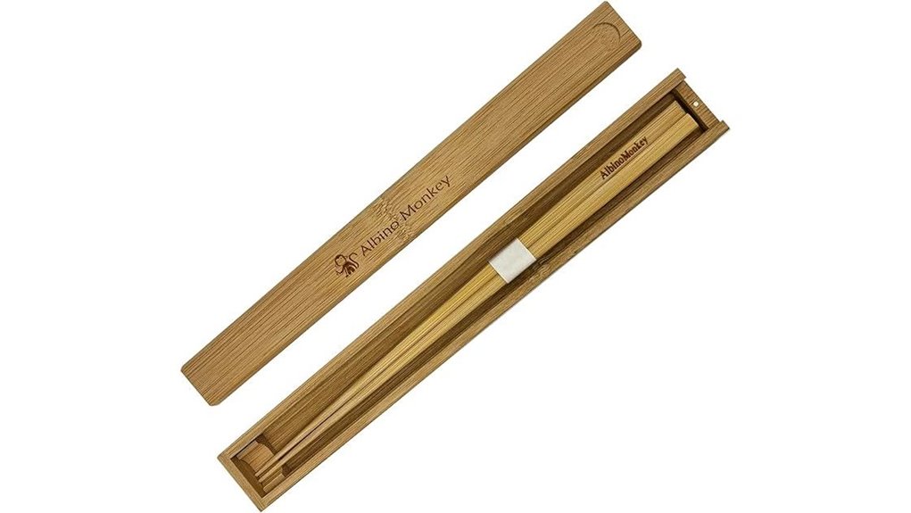 reusable bamboo chopsticks set