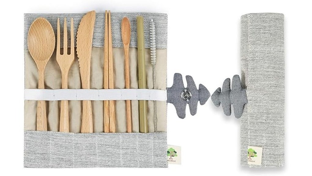 reusable bamboo utensil set