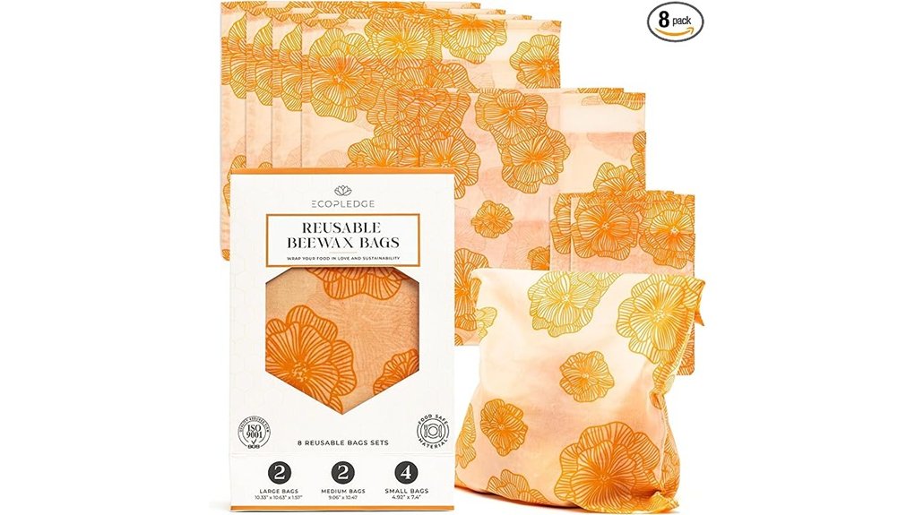 reusable beeswax food 8 pack