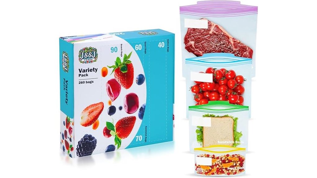 reusable bpa free 260 pack bags