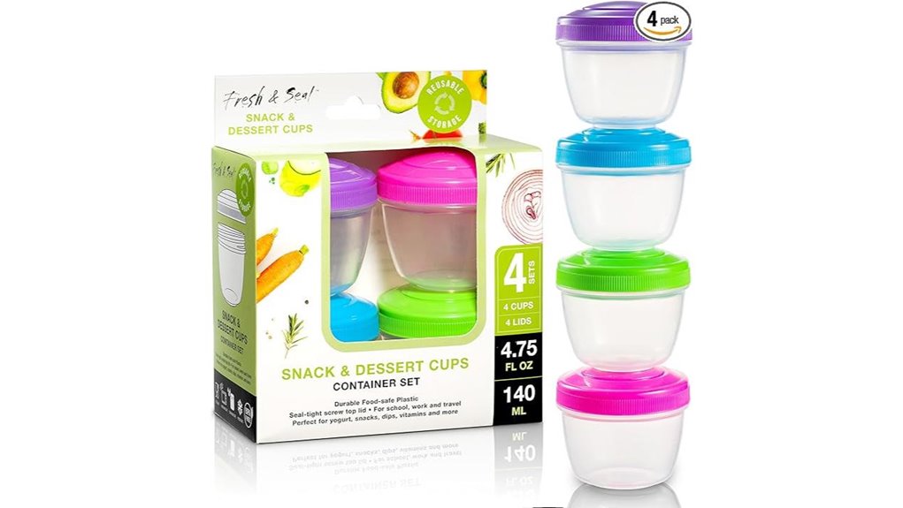 reusable bpa free 4 pack cups