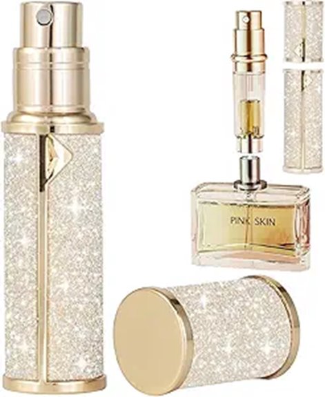 reusable golden travel perfume